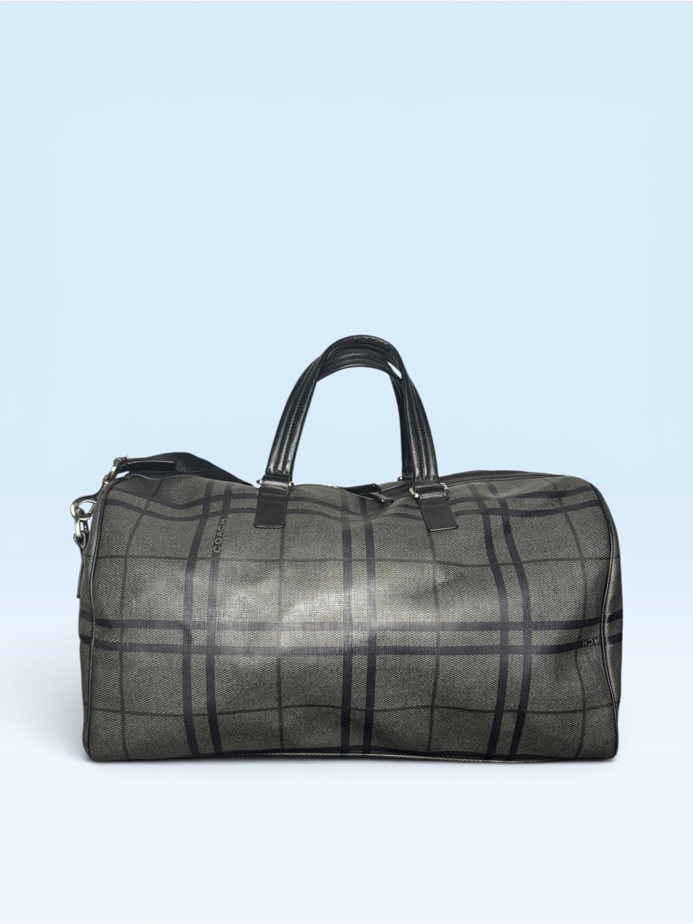 Coach Duffle Black Gray Weekender - Picture 2 of 13